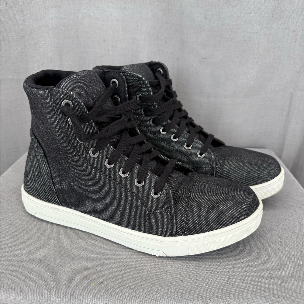 Milwaukee Leather 9108 Men's Black Canvas Reinforced Street Riding Shoes Sz 10
